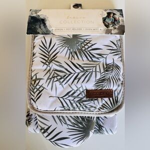 Eco One Kitchen Ultimate Bakers Collection 3Pc: Apron, Potholder, Oven Mitt, NWT
